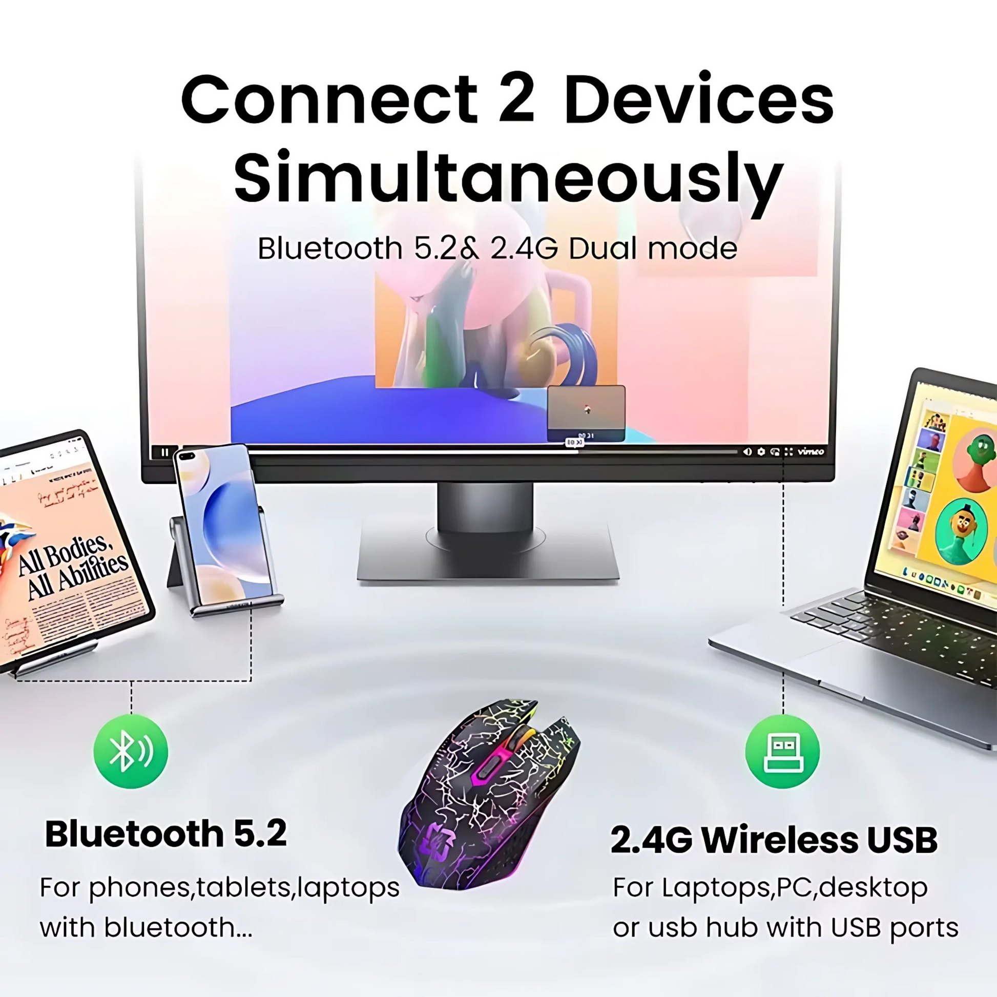 Mouse Inalámbrico Gamer