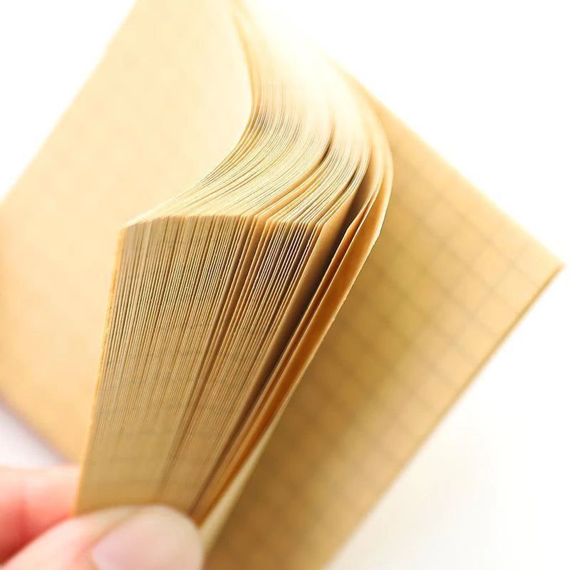 1Pcs 80Sheets Sticky Stationery Notepad Office Bookmark Sticky Notes Khaki / White /Stickers in Notebook Memo Pad