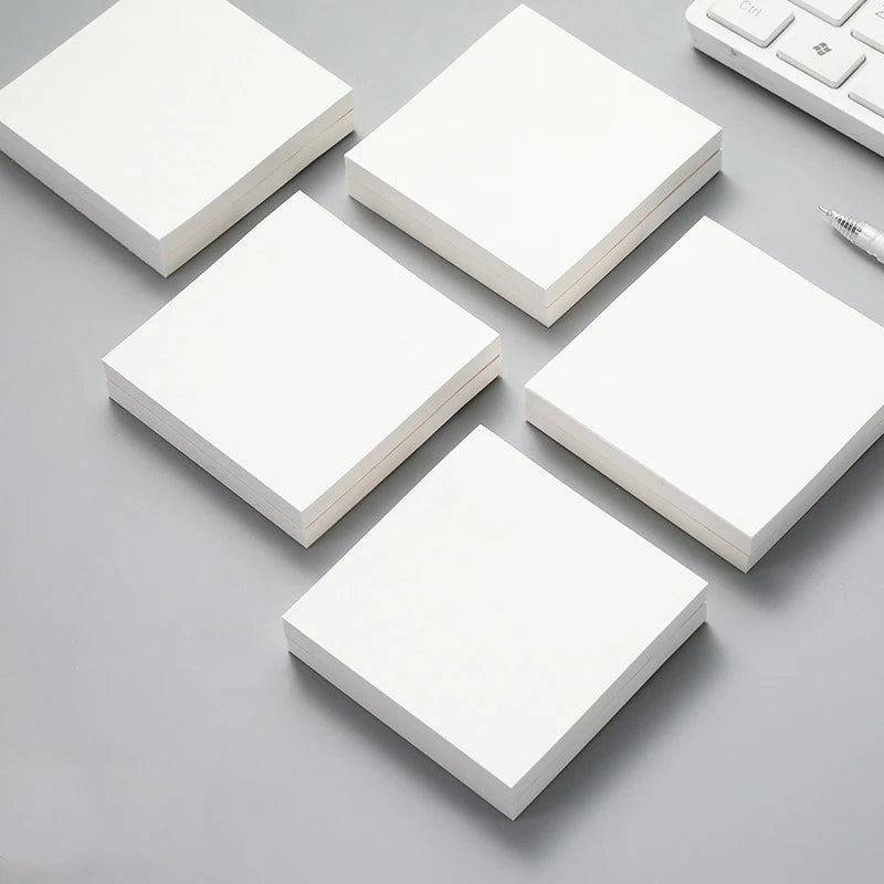 1Pcs 80Sheets Sticky Stationery Notepad Office Bookmark Sticky Notes Khaki / White /Stickers in Notebook Memo Pad