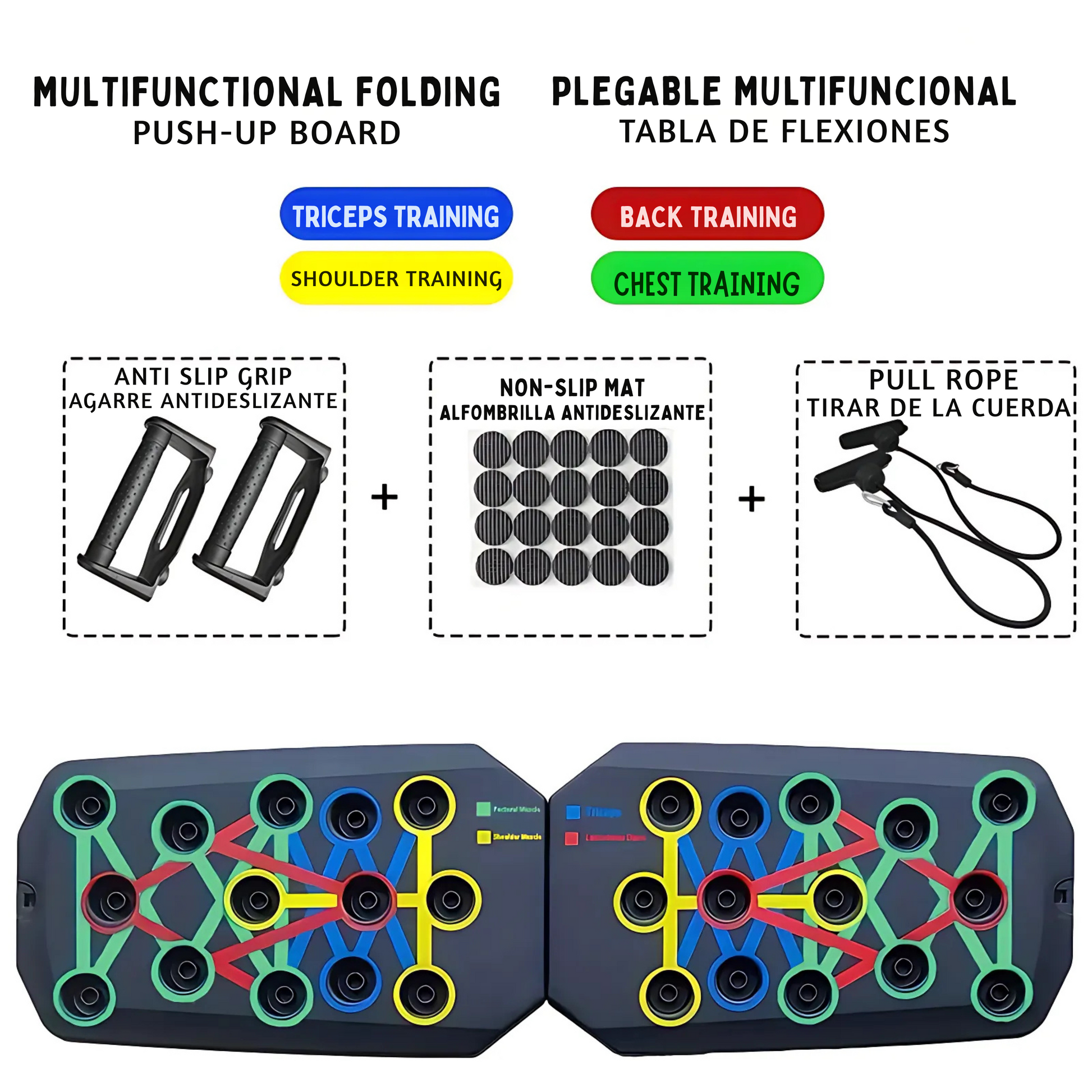 Tabla de Flexiones Portátil y Multifuncional