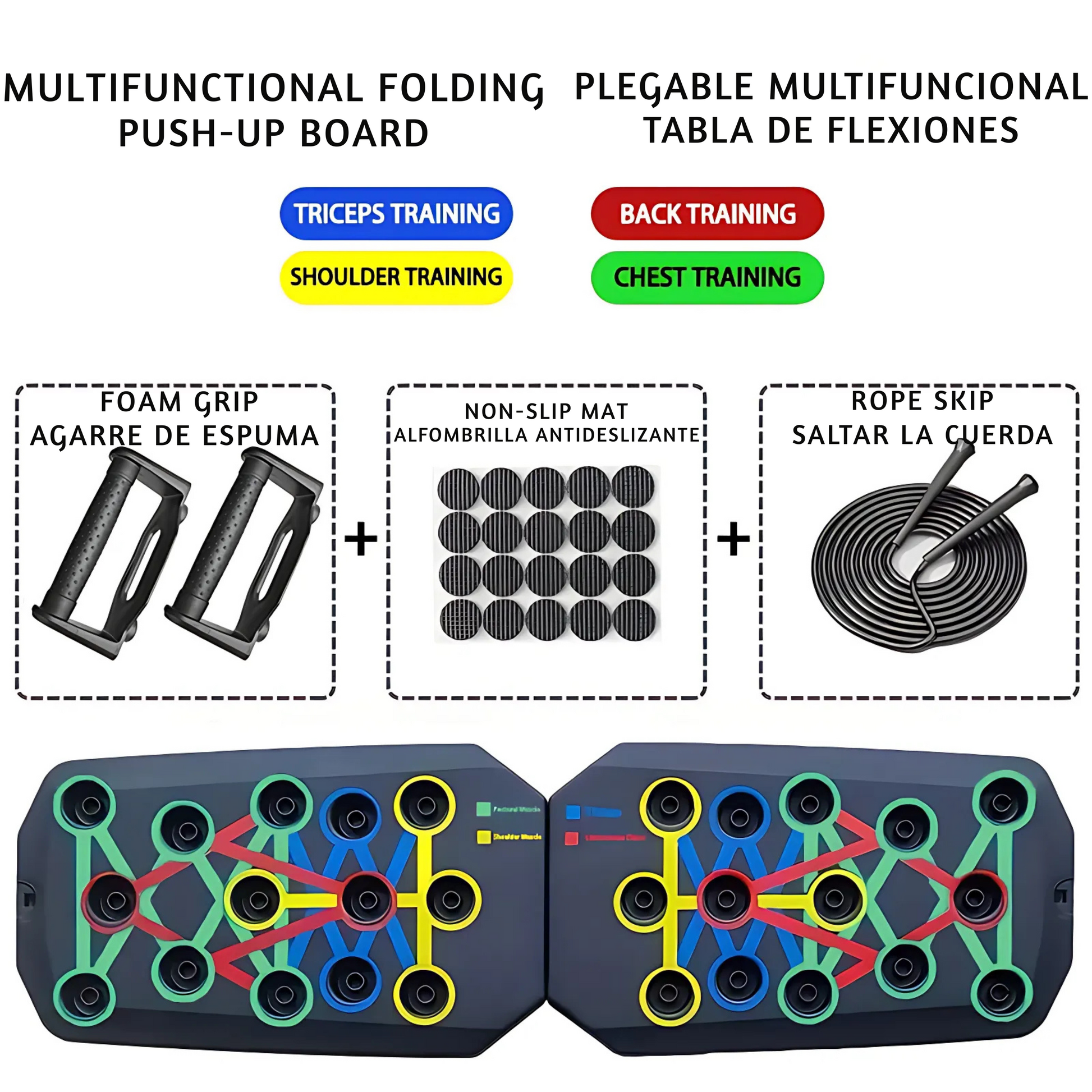 Tabla de Flexiones Portátil y Multifuncional
