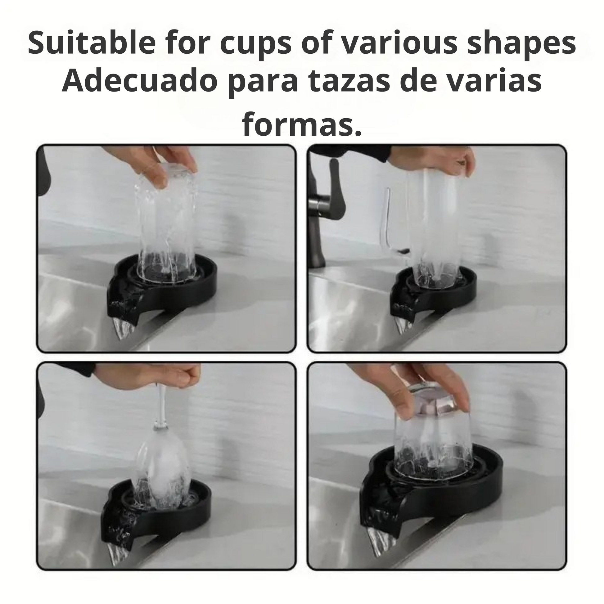 Limpiador de Vasos para Fregadero de Cocina