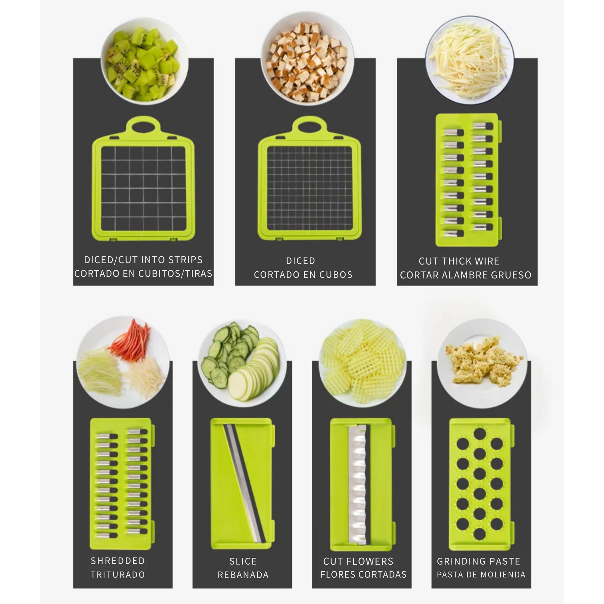 Cortador de Verduras Multifuncional 12 en 1