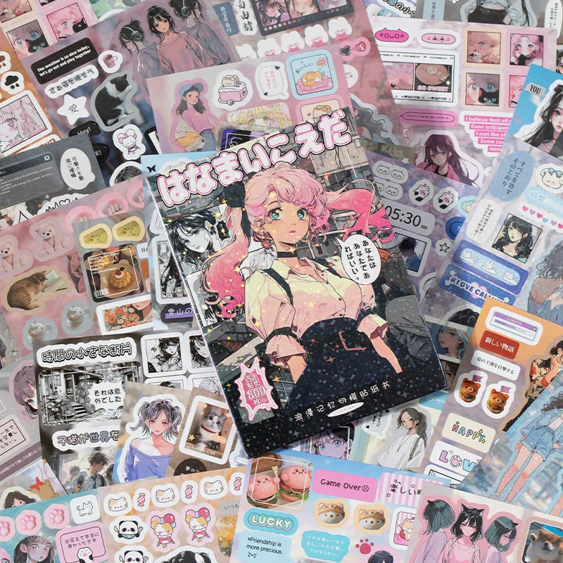 MINKYS 45 Sheets/Piece Retro Decorative Stickers Laptop Kpop Toploader Photocard Sticker Book Kids Gift School Stationery